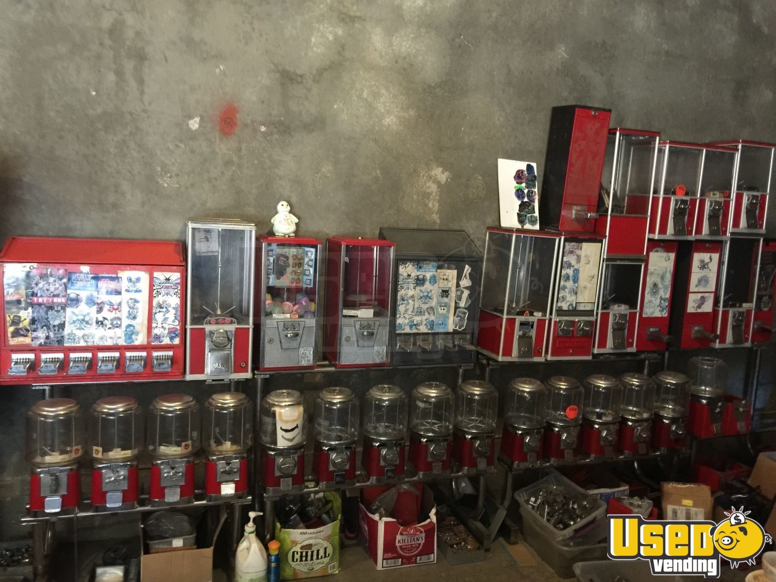California Lot of Bulk Vending Machines Used Bulk Sticker Tattoo