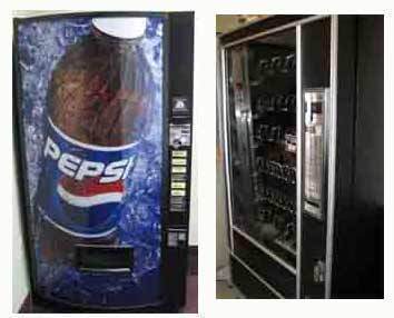 pepsi electrical and a snack machine