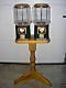 double head w wooden stand