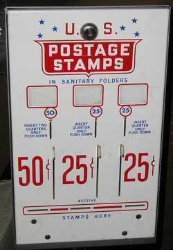 Vintage postage stamp machine