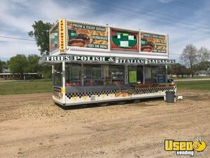 1997 Kitchen Trailer Kitchen Food Trailer Concession Window Illinois for Sale