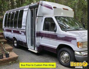 1998 E350 Shuttle Bus Mobile Boutique Interior Lighting North Carolina Gas Engine for Sale