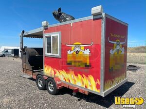 2002 Barbecue Food Trailer Barbecue Food Trailer Prep Station Cooler Montana for Sale