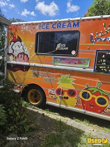 2002 Step Van 14 Feet Ice Cream Truck Stainless Steel Wall Covers Florida Diesel Engine for Sale