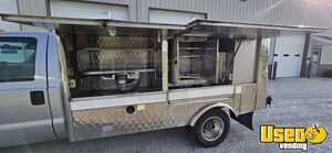 2004 F350 Lunch Serving Food Truck Stainless Steel Wall Covers Indiana Gas Engine for Sale