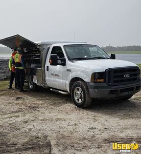 2006 F 250 Xl Superduty Lunch Serving Food Truck Cabinets Florida Gas Engine for Sale