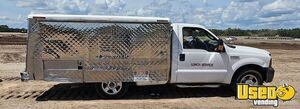 2006 F 250 Xl Superduty Lunch Serving Food Truck Stainless Steel Wall Covers Florida Gas Engine for Sale