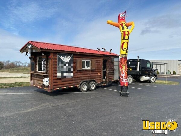 2007 Bbq Trailer Barbecue Food Trailer Concession Window Michigan for Sale