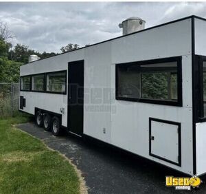 2012 Custom White Food Trailer Kitchen Food Trailer Air Conditioning Michigan for Sale