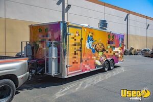 2015 Carrier Kitchen Food Trailer Stainless Steel Wall Covers California Gas Engine for Sale