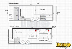 2018 24' Pizza Trailer Pizza Trailer Exterior Customer Counter Virginia for Sale