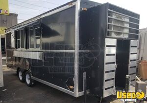 2021 20x8x7 Ft Kitchen Food Trailer Diamond Plated Aluminum Flooring New Mexico for Sale