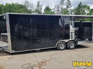 2021 Bbq Trailer With Porch Barbecue Food Trailer Air Conditioning Ohio for Sale