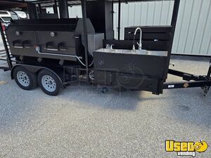 2021 Custom Open Bbq Smoker Trailer Gray Water Tank Florida for Sale