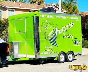 2021 Food Trailer Cargo Ice Cream Trailer Concession Window California for Sale