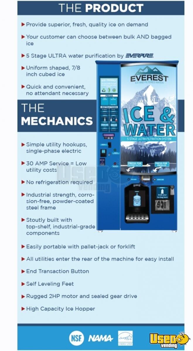 2021 Everest Ice VX4 Bagged Ice and Filtered Water Vending Station