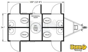 2021 Wc6221-4 Restroom / Bathroom Trailer Breaker Panel Illinois for Sale