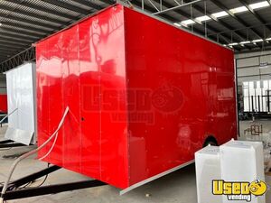 2022 12' Custom Concession Trailer Diamond Plated Aluminum Flooring California for Sale