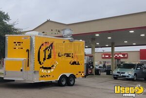 2022 16t Kitchen Food Trailer Stainless Steel Wall Covers Texas for Sale