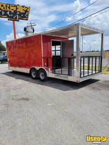 2022 Enclosed And Open Kitchen Food Trailer Exterior Customer Counter Texas for Sale