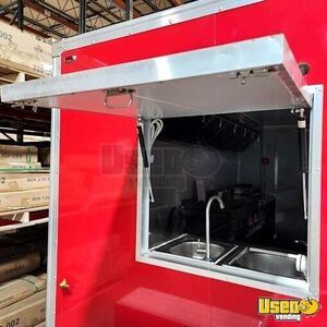 2023 Gsi-8x12-food-trailer-red Kitchen Food Trailer Floor Drains Illinois for Sale