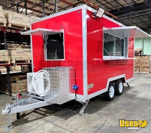 2023 Gsi-8x12-food-trailer-red Kitchen Food Trailer Illinois for Sale