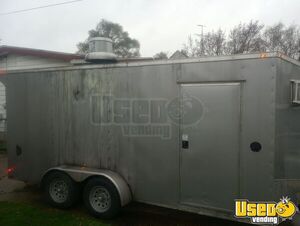 2023 Silver Enclosed Kitchen Food Trailer Air Conditioning Michigan for Sale