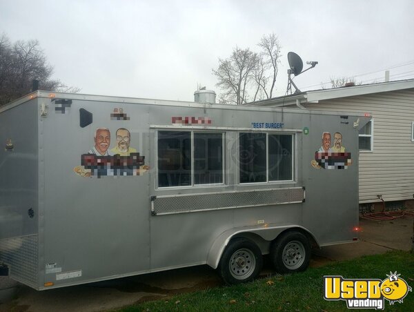 2023 Silver Enclosed Kitchen Food Trailer Michigan for Sale