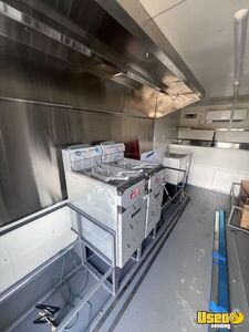 2024 Concession Trailer Kitchen Food Trailer Stainless Steel Wall Covers Texas for Sale