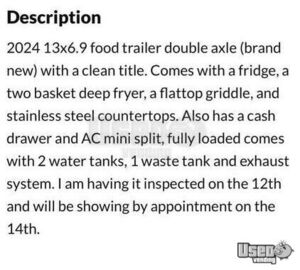 2024 Food Concession Trailer Concession Trailer Exhaust Hood Arizona for Sale