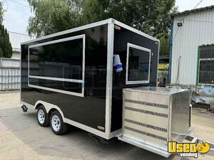 2024 Kitchen Trailer Kitchen Food Trailer Diamond Plated Aluminum Flooring Florida for Sale