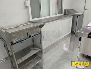 2025 16x8 Kitchen Food Trailer Diamond Plated Aluminum Flooring Texas for Sale