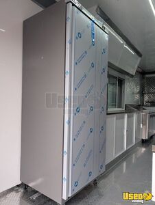 2025 24h8 Kitchen Food Trailer Diamond Plated Aluminum Flooring Texas for Sale