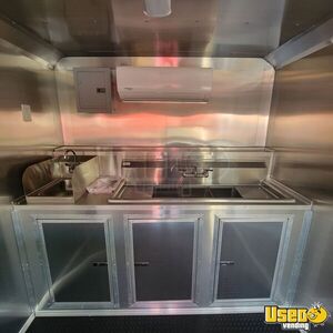 2025 Kitchen Trailer Kitchen Food Trailer Diamond Plated Aluminum Flooring Florida for Sale