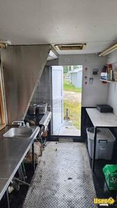 Kitchen Trailer Concession Trailer Diamond Plated Aluminum Flooring Vermont for Sale