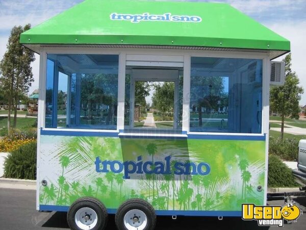 office used equipment az Portable Concession Sno  Shaved Stand Tropical  Trailer