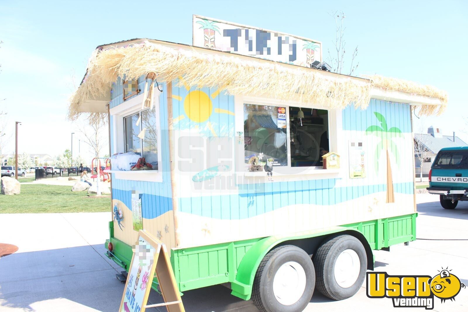 Used 8 X 12 Dual Axle Shaved Ice Snowball Snocone Concession